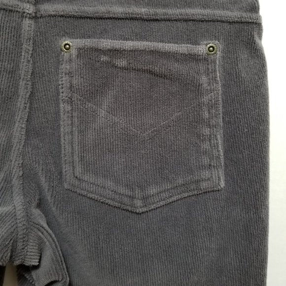 Hue leggings Small corduroy ribbed rib wale elastic pull on waist back pockets - Picture 9 of 13